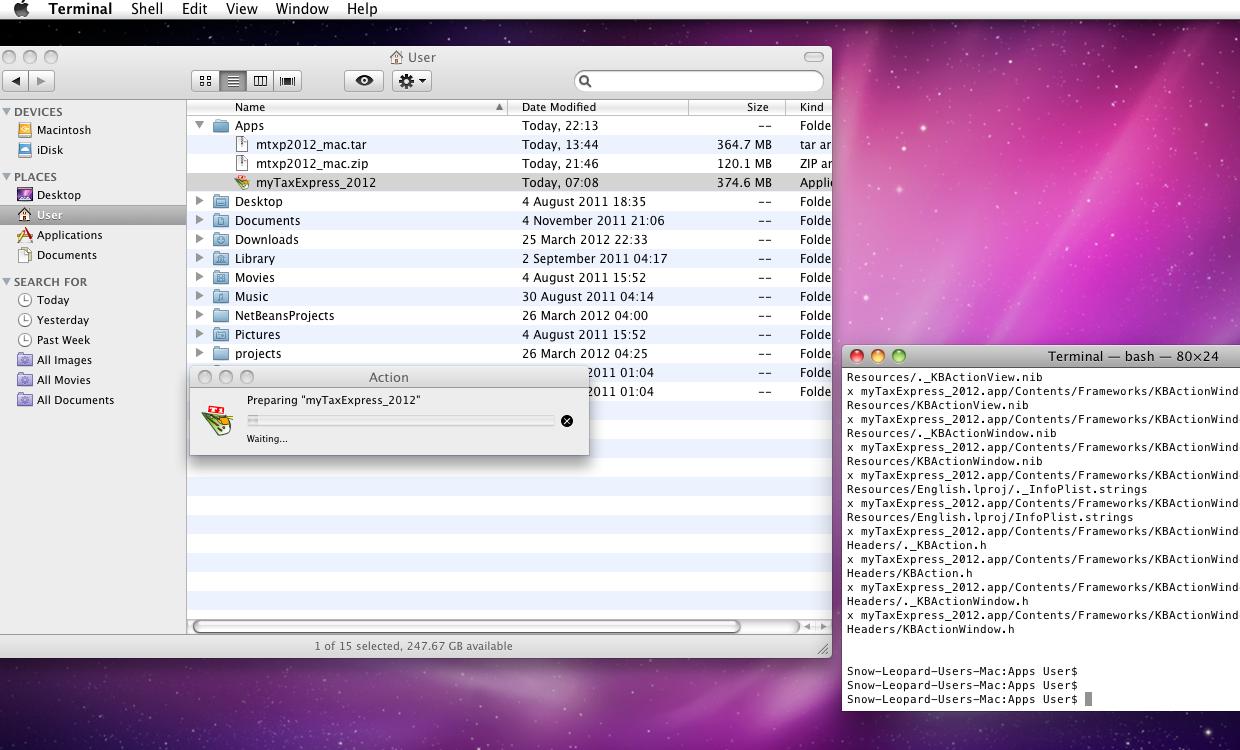 unzip mytaxexpress file in Mac