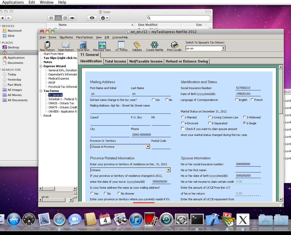 run mytaxexpress on Mac