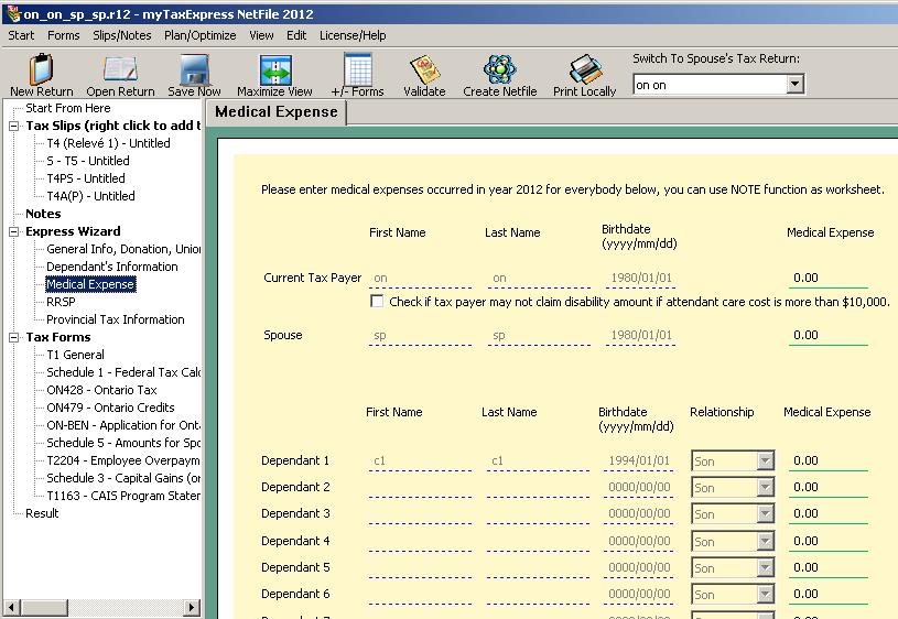 medical expense