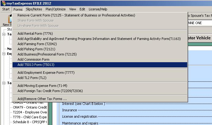 T5013 form