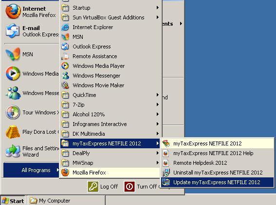 myTaxExpress update program